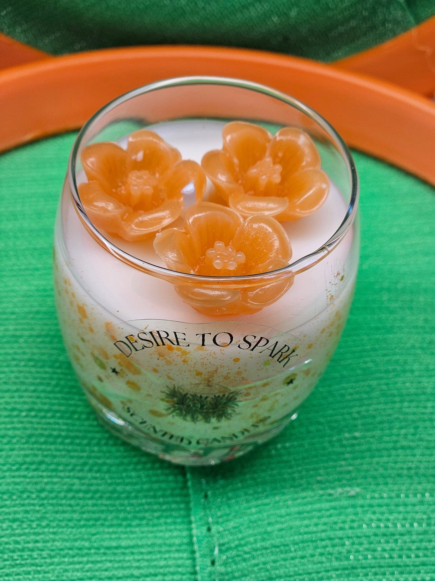 Luxurious Flower Candle - Soothing Fragrance and Elegant Glow Desire To Spark